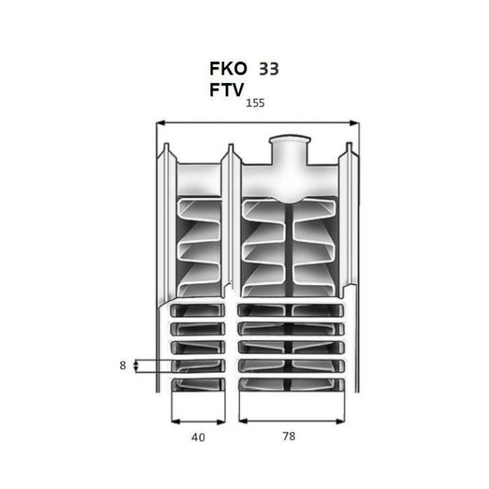 Radiators apakšējā uzlāde KERMI FTV 33 x 500 x 1400