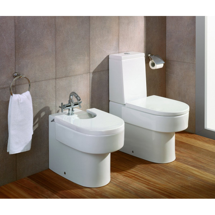 ROCA Happening combined toilet bowl, copper color, with installation kit