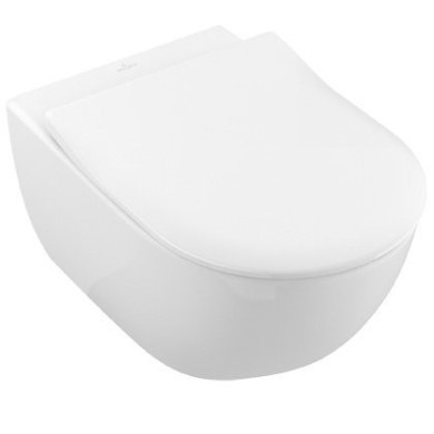 Подвесной унитаз VILLEROY & BOCH Subway 2.0 Direct Flush WC с крышкой SlimSeat, White Alpin, 5614R201
