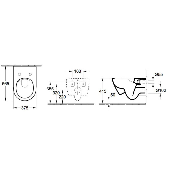 Pakabināms tualetes pods VILLEROY & BOCH Subway 2.0 Direct Flush WC ar SlimSeat vāku, White Alpin, 5614R201