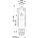 ALCA PLAST water flushing WC mechanism with Start/Stop function