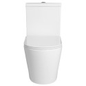 The freestanding unit SAPHO Paco Rimless with a SLIM slow-closing lid
