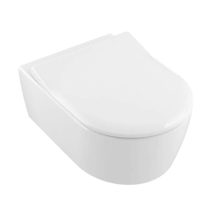Подвесной унитаз VILLEROY & BOCH Avento DirectFlush с крышкой с мягким закрыванием, 5656RS01