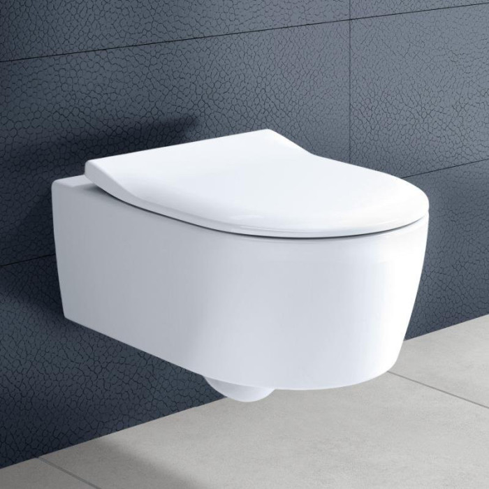 Wall-hung toilet VILLEROY & BOCH Avento DirectFlush with soft-closing seat, 5656RS01