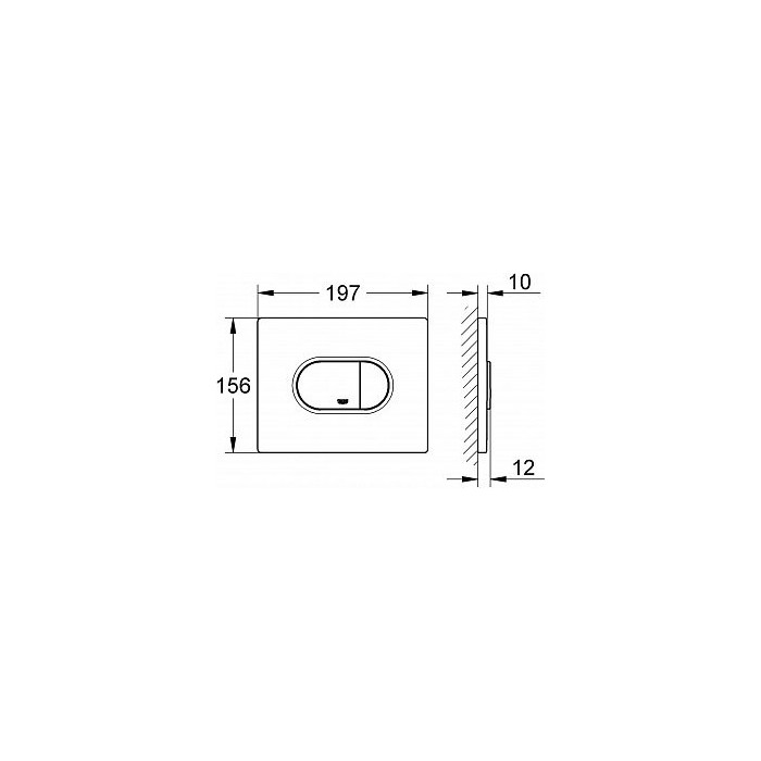 Кнопка слива воды для унитаза GROHE Arena Cosmopolitan, хромированная