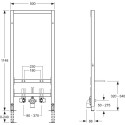 Built-in toilet frame MEPA VeraVIT 7 in 1, matte + wall-mounted toilet CERSANIT City Oval