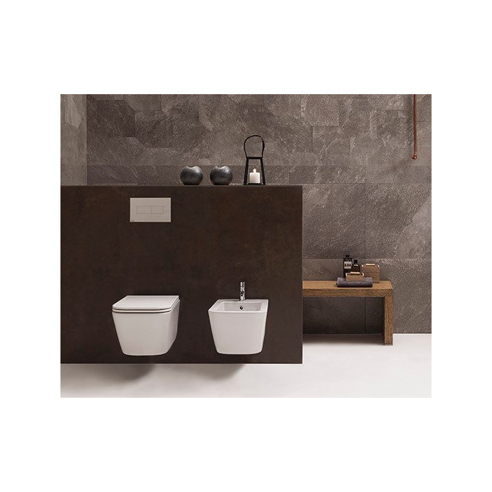 Hanging toilet bowl GLOBO with Rimless technology and a thin slow-close lid