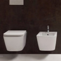 Hanging toilet bowl GLOBO with Rimless technology and a thin slow-close lid