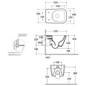 Hanging toilet bowl GLOBO with Rimless technology and a thin slow-close lid