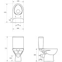 CERSANIT Parva Clean On toilet with a slow-closing lid