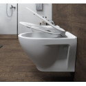 Hanging WC bowl CERSANIT Moduo with Rimless technology and a thin slow-close lid
