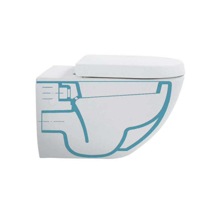 Uzstādāms tualetes pods VILLEROY & BOCH Subway 2.0 Tiešā skalošana ar Soft Close vāku