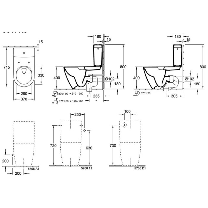 Uzstādāms tualetes pods VILLEROY & BOCH Subway 2.0 Tiešā skalošana ar Soft Close vāku