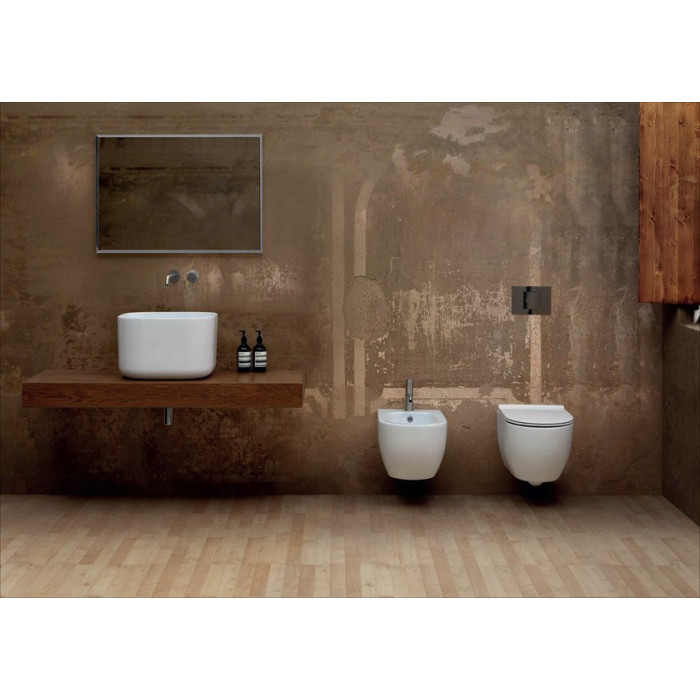Pakabināms tualetes pods ALICE CERAMICA Unica Rimless 50 x 35 cm ar Slim Slow close vāku
