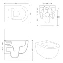 Hanging toilet ALICE CERAMICA Unica Rimless 50 x 35 cm with Slim Slow close seat