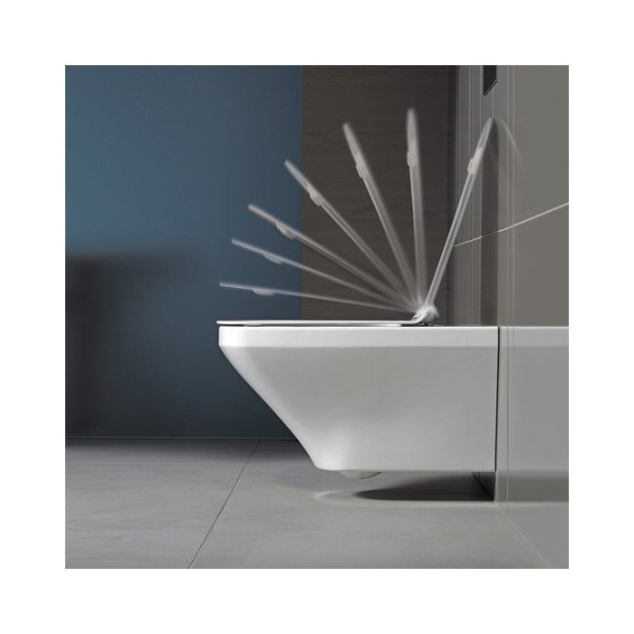 Подвесной унитаз DURAVIT DuraStyle Rimless с медленно закрывающейся крышкой