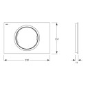 Ūdens novadīšanas plāksne ar stikla virsmu MEPA Zero 230 x 157 mm, balta-stikls