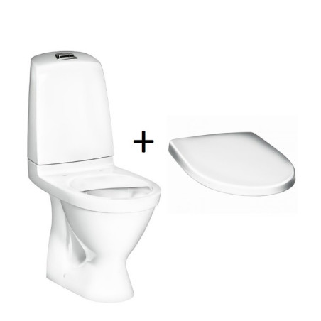 GUSTAVSBERG Nautic 1510 C+ Hygienic Flush toilet with soft close seat