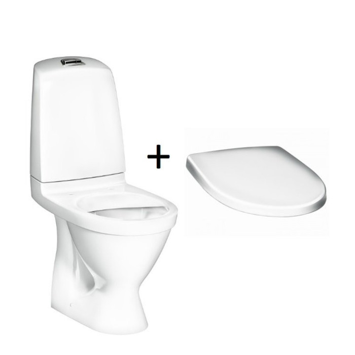 GUSTAVSBERG Nautic 1510 C+ Hygienic Flush toilet with soft close seat