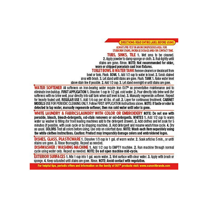 Rust stain remover IRON OUT