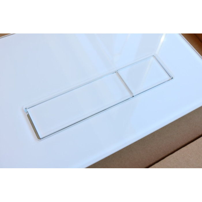 Плита для слива воды с стеклянной поверхностью MEPA Orbit, белое стекло