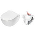 Pakabināms tualetes pods DEANTE Peonia Rimless ar Slim Slow close vāku