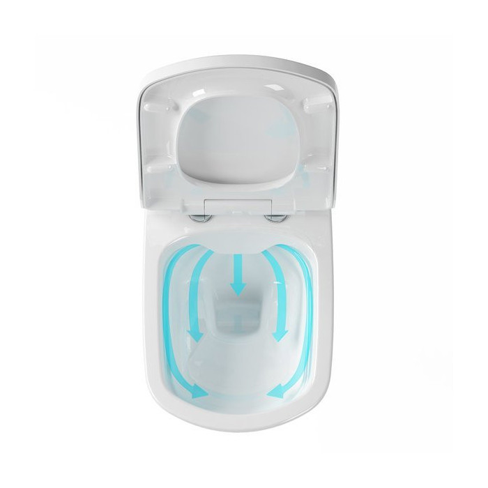 Pakabināms WC pods RAVAK Classic RimOff ar vāku Classic soft close