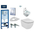 Potinkinis tualeta rāmja GROHE Rapid SL 4 in 1 + piekārtais tualets IDEALUS STANDARTS Tesi Aquablade ar Slim vāku