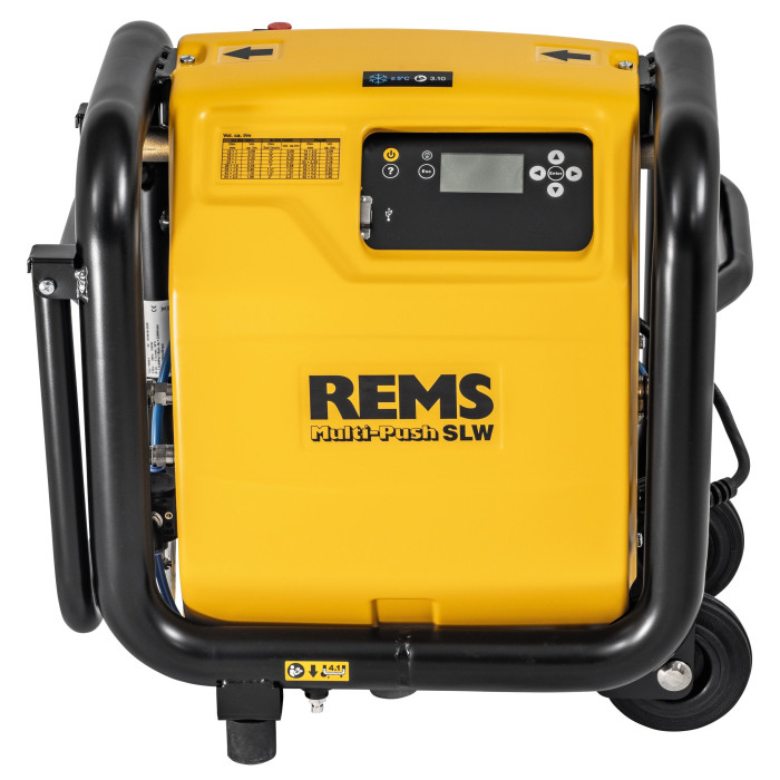 Electronic washing and pressure testing unit with oil-free compressors from hydropneumatic water pumps rems multi-push s