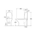 Строящийся элемент GUSTAVSBERG Estetic с покрытием C+ и медленным крышкой, GB1183002S5231G