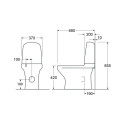 Строящийся элемент GUSTAVSBERG Estetic с покрытием C+ и медленным крышкой, GB1183002R1231G