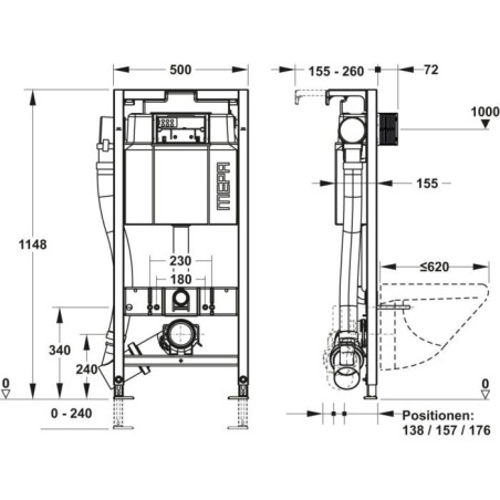 Potinkinis tualeta rāmja MEPA nextVIT Air-WC manuāls (2 in 1)