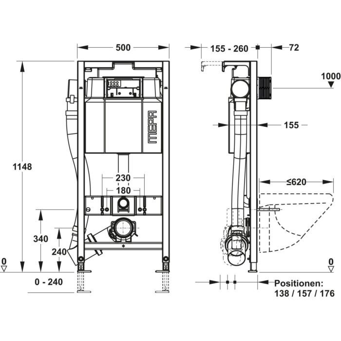 Potinkinis tualeta rāmja MEPA nextVIT Air-WC manuāls (2 in 1)