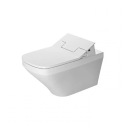 Suspended toilet with bidet function DURAVIT WC DuraStyle Rimless SensoWash, Durafix, with Slim SC lid, white