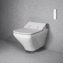 Suspended toilet with bidet function DURAVIT WC DuraStyle Rimless SensoWash, Durafix, with Slim SC lid, white