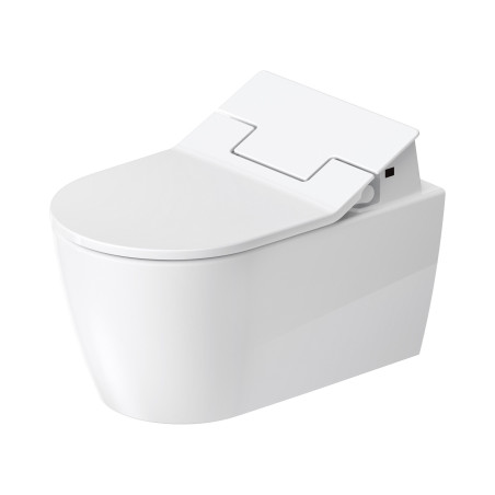 Pakabināms vienība ar bidē funkciju DURAVIT WC ME by Starck Rimless SensoWash, Durafix, ar Slim SC vāku, balts