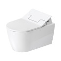 Pakabināms vienība ar bidē funkciju DURAVIT WC ME by Starck Rimless SensoWash, Durafix, ar Slim SC vāku, balts