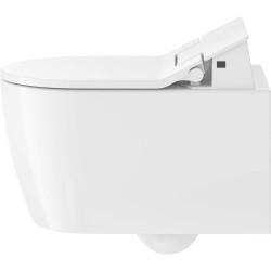 Подвесной унитаз с функцией биде DURAVIT WC ME от Starck Rimless SensoWash, Durafix, с крышкой Slim SC, белый