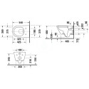 Pakabināms tualetes pods DURAVIT D-Neo Rimless ar Soft close vāku