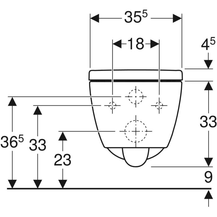 Pakabināms vienība GEBERIT iCon Rimless sēdeklis no materiāliem QR/SC, balta