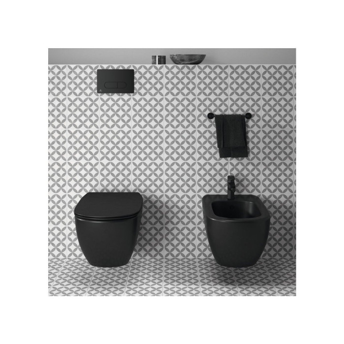Potinkamie WC komplekti IDEAL STANDARD (6 in 1), melns pogas