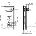 Built-in WC sets IDEAL STANDARD (6 in 1), black button