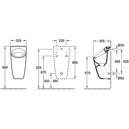 Писуар VILLEROY & BOCH Architectura, 55860001