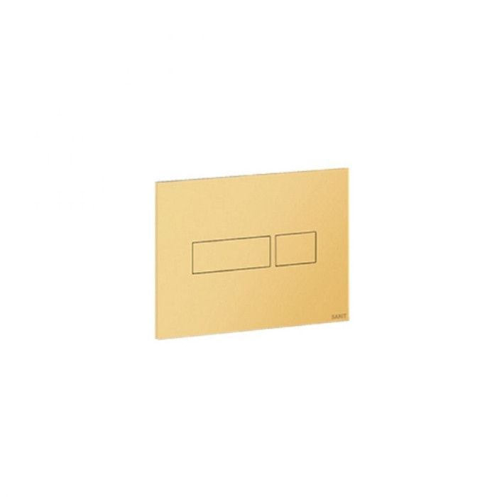 SANIT concealed WC frame with gold feather button, gasket, and fittings (4 in 1), 90502GLS017