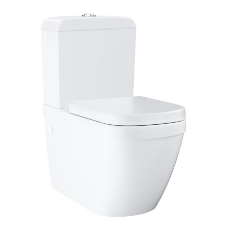 Uzstādāms tualetes pods GROHE Euro Ceramic Rimless (Triple Vortex) ar mīksto aizvēršanas vāku, apakšējā pieslēgšana