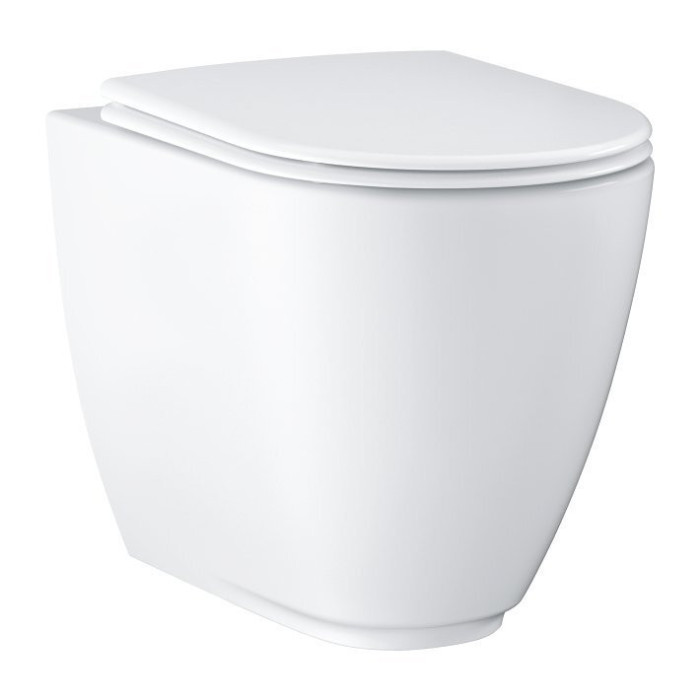 Introducing the GROHE Essence toilet with a slim slow-close seat.