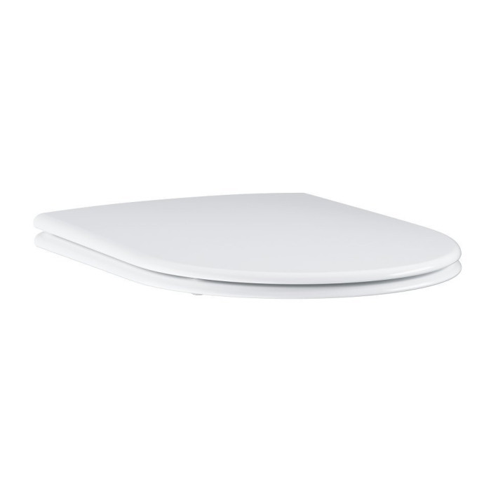 Introducing the GROHE Essence toilet with a slim slow-close seat.