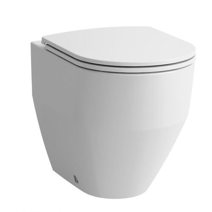 Introducing the LAUFEN Pro toilet with a slim slow-close lid.