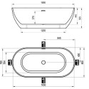 Acrylic bathtub RAVAK Freedom O 1690 x 800 mm