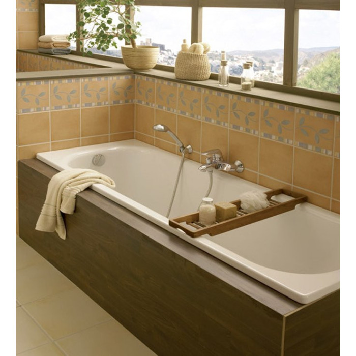 Plastmasas vanna KALDEWEI Saniform Plus 750 x 1700 mm, balta ar EC